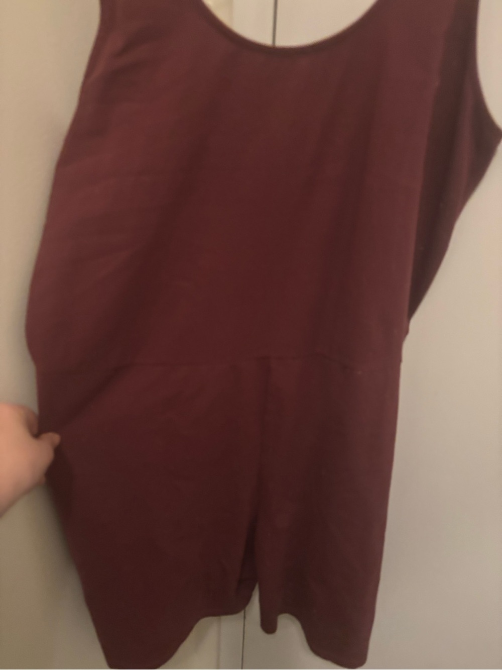 Women's Sleeveless Burgundy Romper